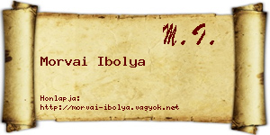 Morvai Ibolya névjegykártya