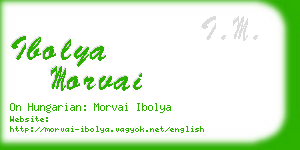 ibolya morvai business card